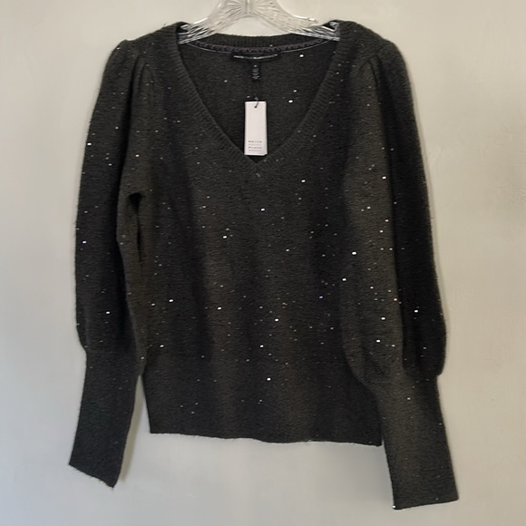 NWT WHBM Vneck Sequin Sweater - Picture 3 of 9